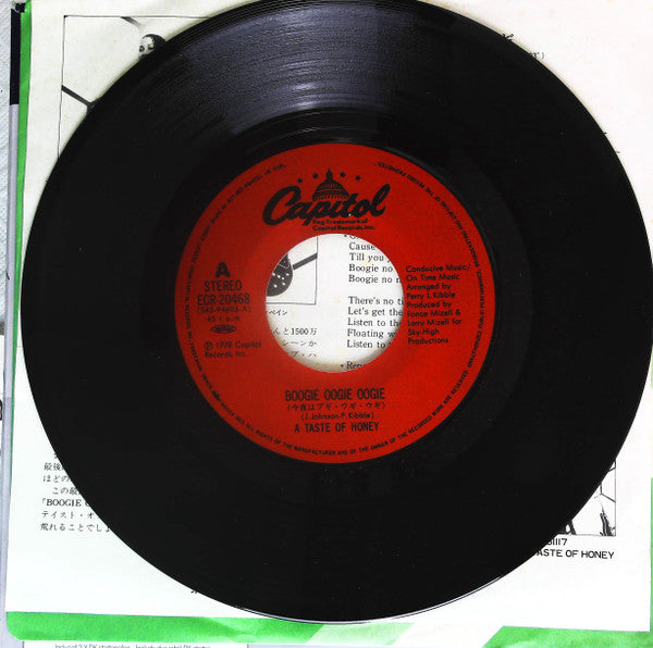 A Taste Of Honey - Boogie Oogie Oogie (7"")