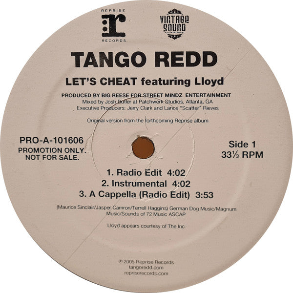 Tango Redd - Let's Cheat (12"", Single, Promo)