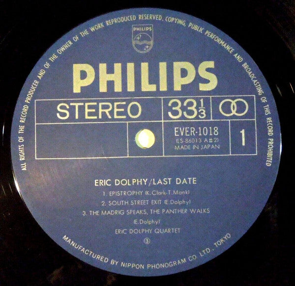 Eric Dolphy - Last Date (LP, Album, RE)