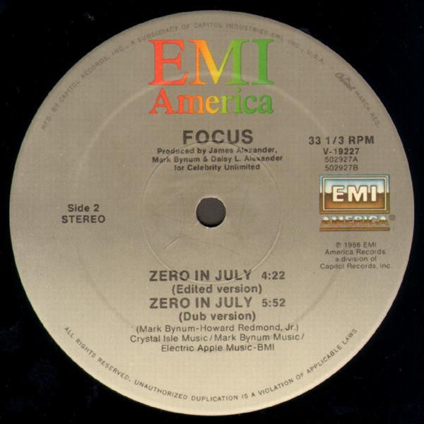 Focus (8) - Zero In July (12"")