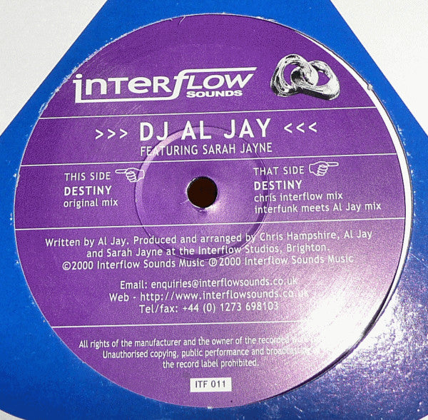DJ Al Jay Featuring Sarah Jayne - Destiny (12")