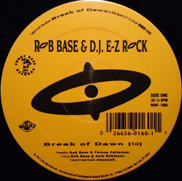 Rob Base & D.J. E-Z Rock* - Break Of Dawn (12")