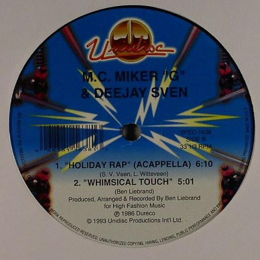 M.C. Miker ""G"" & Deejay Sven* - Holiday Rap (12"", RE)
