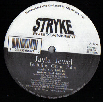 Jayla Jewel Featuring Grand Puba - I Like What U Do To Me (12"")