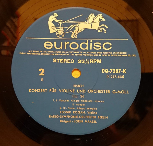Leonid Kogan - Bruch . Mendelssohn - Die ViolinKonzerte(LP, Album)
