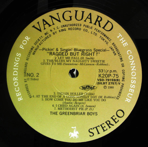 The Greenbriar Boys - Ragged But Right! (LP, Album)