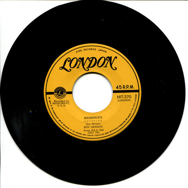 Roy Orbison - Come Back To Me / Raindrops (7"", Single)