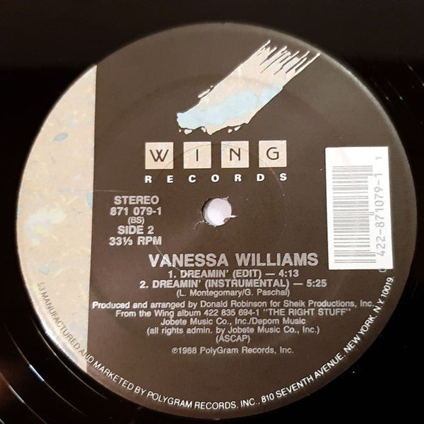 Vanessa Williams - Dreamin' (12"", Single)