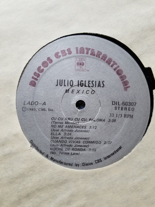 Julio Iglesias - A Mexico (LP, Album)