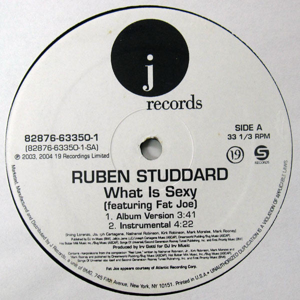 Ruben Studdard Featuring Fat Joe - What Is Sexy (12")