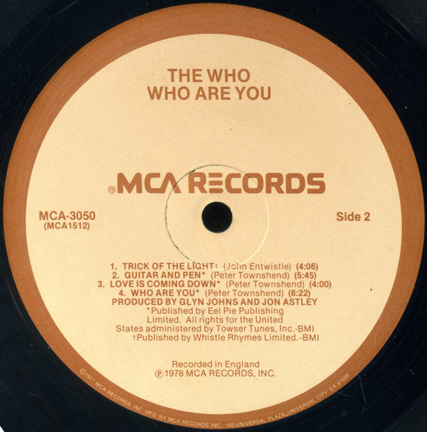 The Who - Who Are You (LP, Album, Pin)