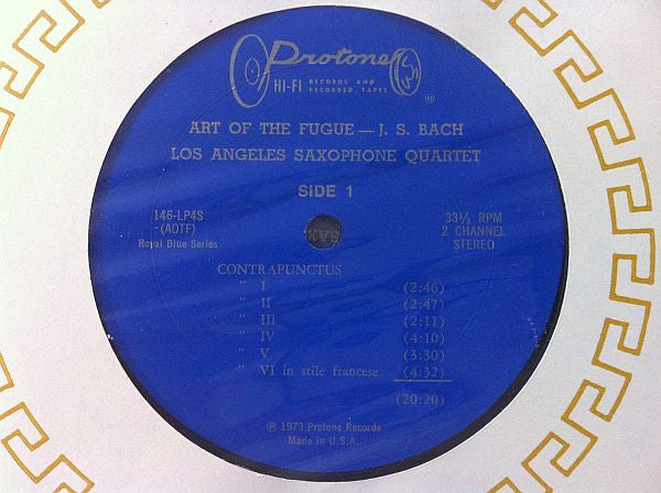 The Los Angeles Saxophone Quartet - The Art Of The Fugue(2xLP)