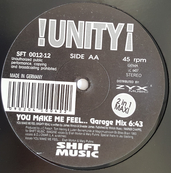 !Unity! - Imagine/You Make Me Feel (12"", Maxi)