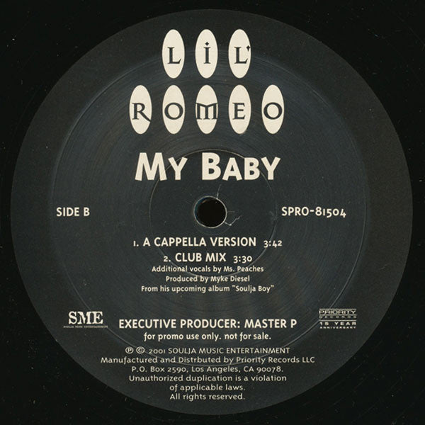 Lil' Romeo - My Baby (12"", Promo)