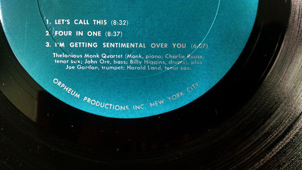 Thelonious Monk Quartet Plus Two* - At The Blackhawk (LP, Album, RE)