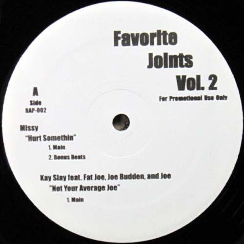 Various - Favorite Joints Vol.2 (12"", Promo, Unofficial)