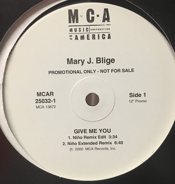 Mary J. Blige - Give Me You (12"", Promo)