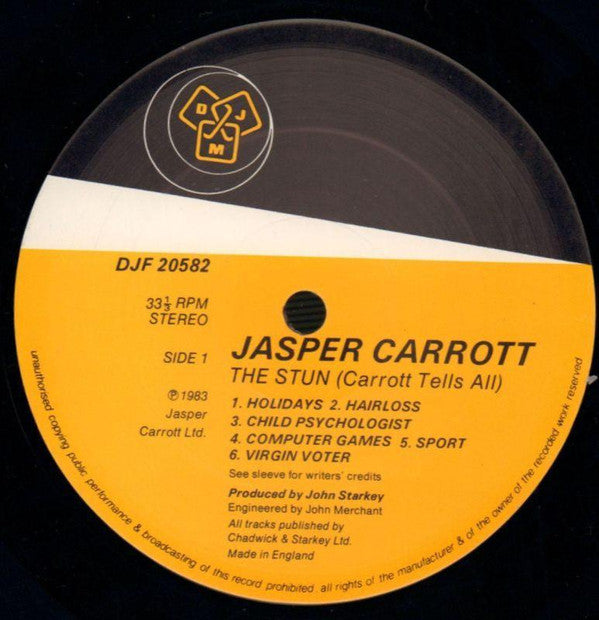 Jasper Carrott - The Stun (Carrott Tells All) (LP, Album)