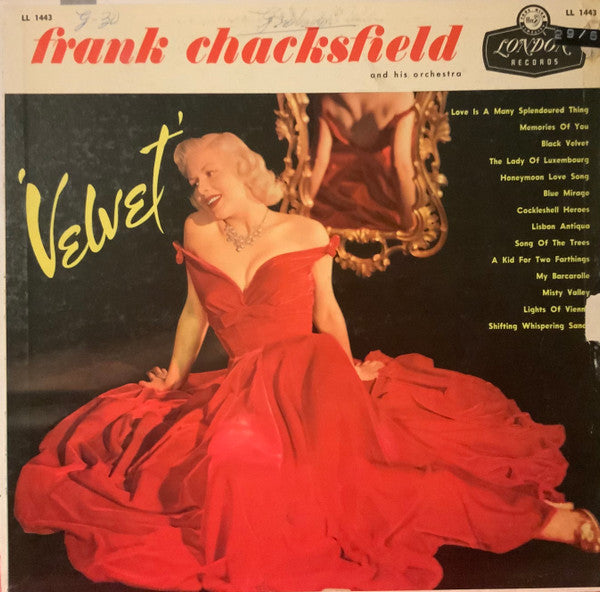 Frank Chacksfield And His Orchestra* - Velvet (LP, Album, Mono)