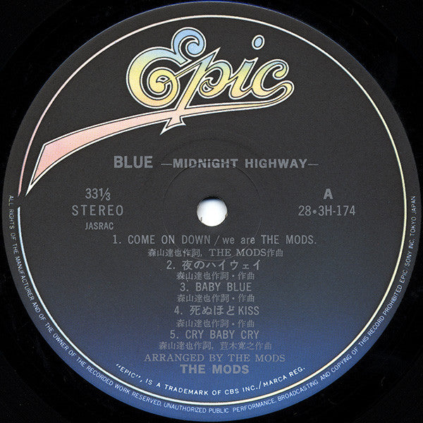 The Mods - Blue (Midnight Highway) (LP, Album)