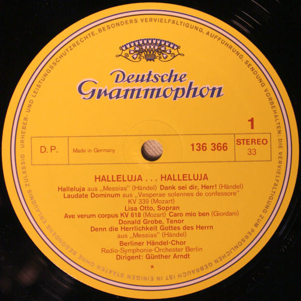 Berliner Händel-Chor - Halleluja... Halleluja (Berühmte Chöre)(LP)