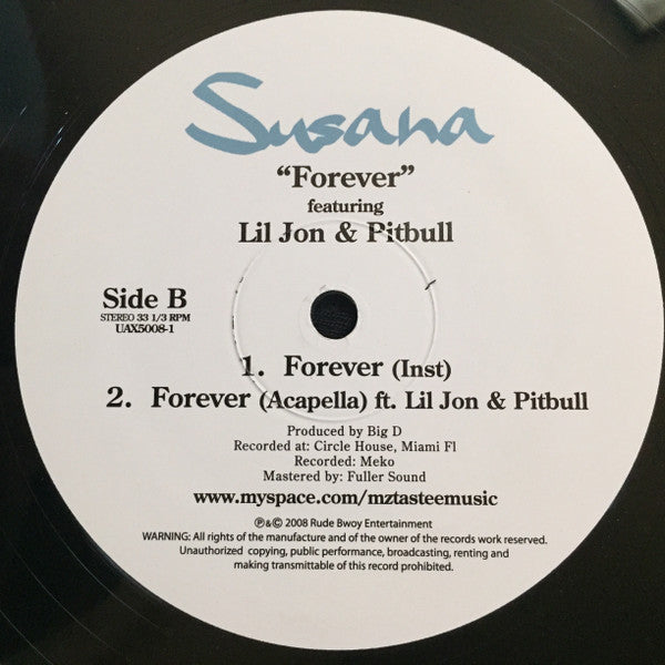 Susana (9) Featuring Pitbull & Lil Jon* - Forever (12")