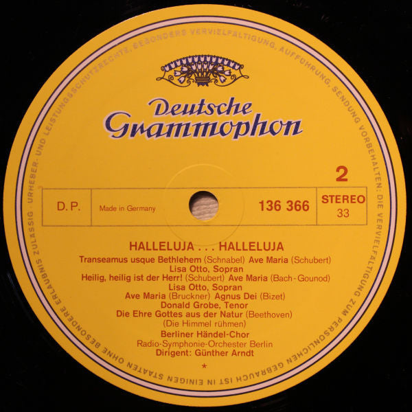 Berliner Händel-Chor - Halleluja... Halleluja (Berühmte Chöre)(LP)