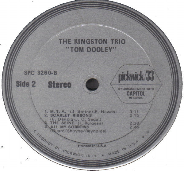 The Kingston Trio* - Tom Dooley (LP, Comp)