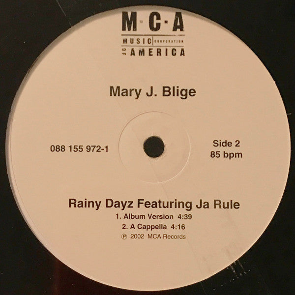 Mary J. Blige Featuring Ja Rule - Rainy Dayz (12")