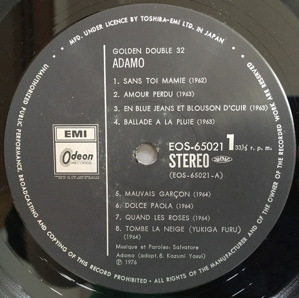 Adamo - Golden Double 32 (2xLP, Comp, Gat)