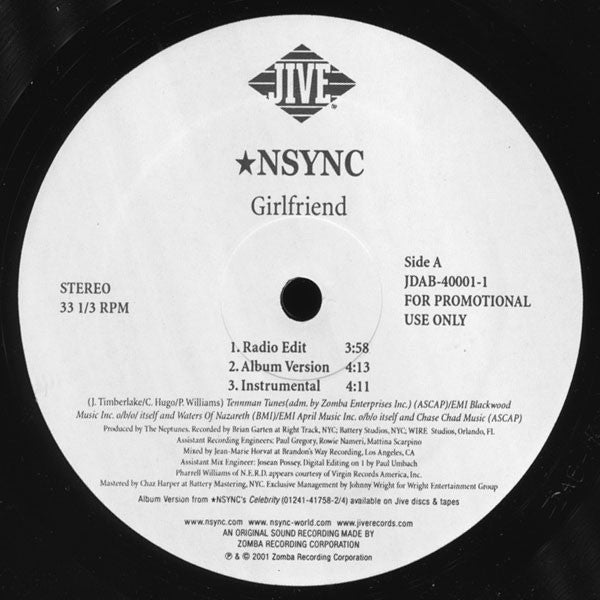 *NSYNC - Girlfriend (12"", Promo)