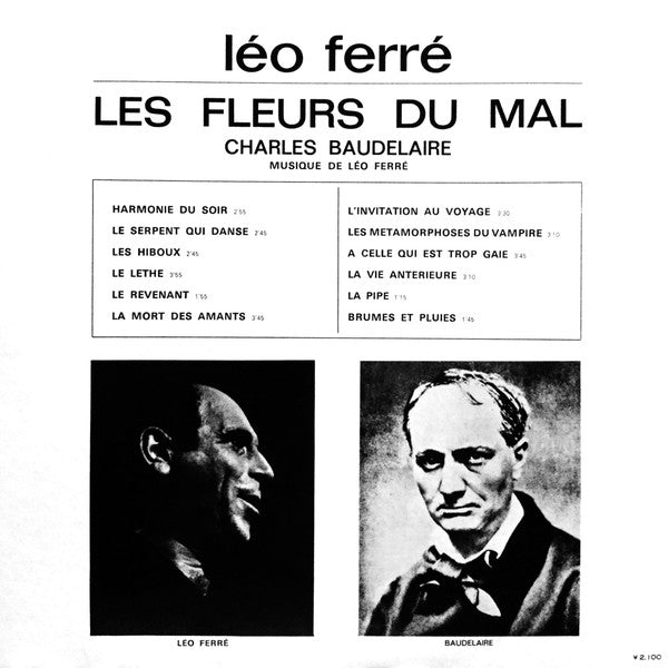 Léo Ferré - Les Fleurs Du Mal Chantées Par Léo Ferré (LP, Album, RE)