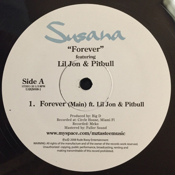 Susana (9) Featuring Pitbull & Lil Jon* - Forever (12")