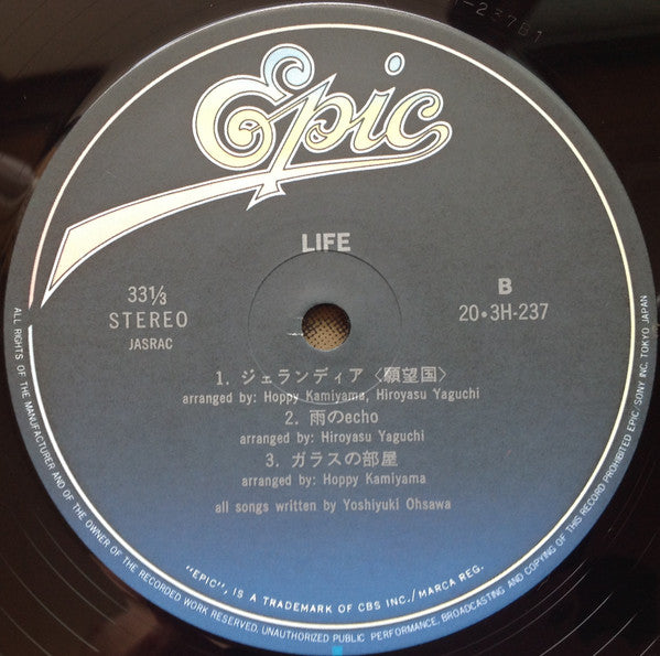 Yoshiyuki Ohsawa = 大沢誉志幸* - Life (LP, Album)