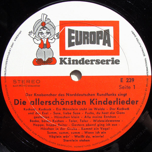 Der Knabenchor Des Norddeutschen Rundfunks - Die Allerschönsten Kinderlieder (LP, RP)