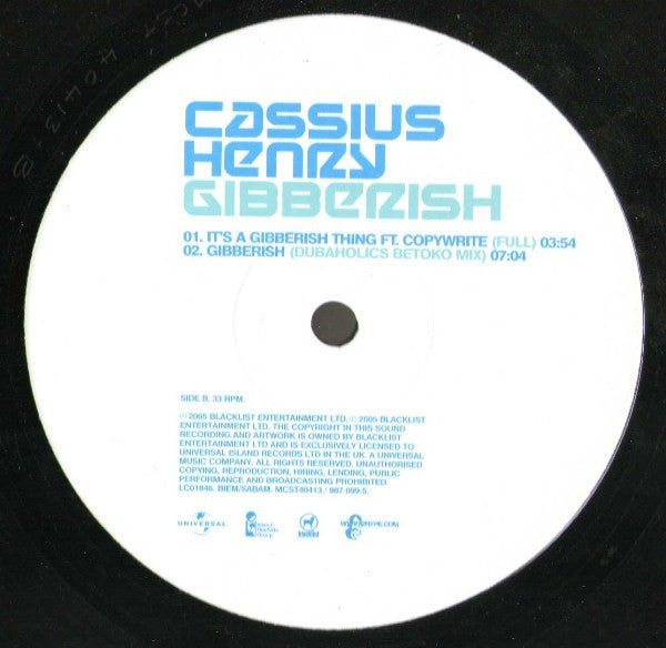 Cassius Henry - Gibberish (12"")