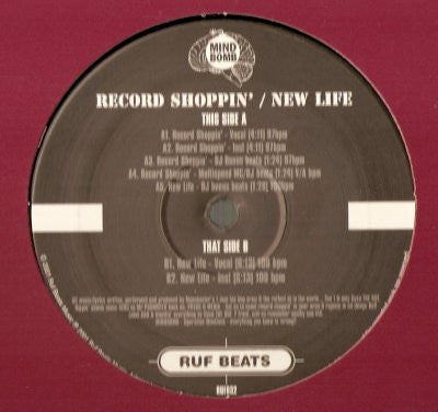 Mind Bomb - Record Shoppin' / New Life (12"", Single)