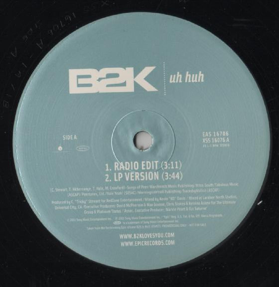 B2K - Uh Huh (12"", Promo)