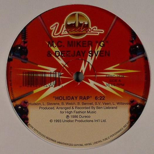 M.C. Miker ""G"" & Deejay Sven* - Holiday Rap (12"", RE)