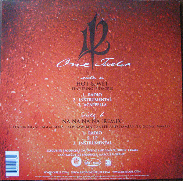 112 Featuring Ludacris - Hot & Wet (12"", Single)