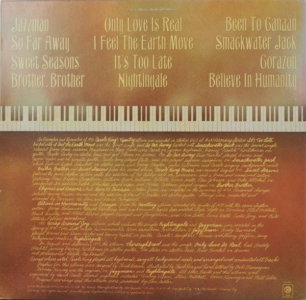 Carole King - Her Greatest Hits (Songs Of Long Ago) (LP, Comp)