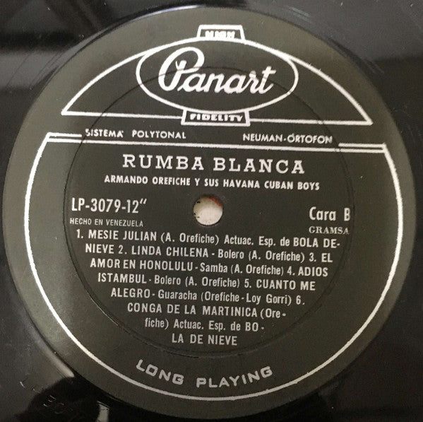 Armando Orefiche And His Havana Cuban Boys - Rumba Blanca(LP, Album...