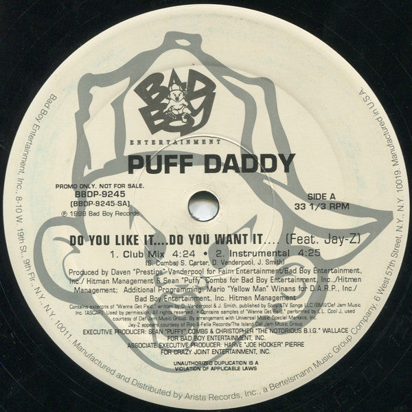 Puff Daddy - Do You Like It....Do You Want It.... (12"", Promo)