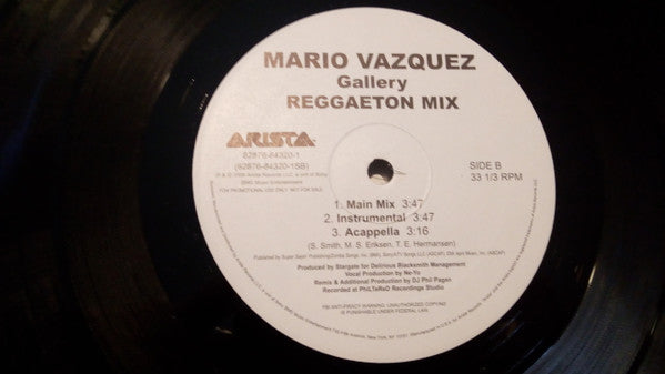 Mario Vazquez - Gallery (12"", Promo)