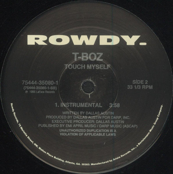 T-Boz - Touch Myself (12"")