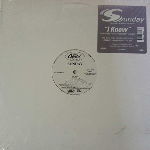 Sunday (4) - I Know (12"")