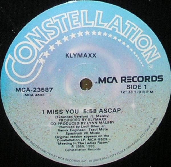 Klymaxx - I Miss You (12"")