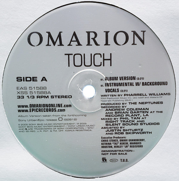 Omarion - Touch (12"", Promo)