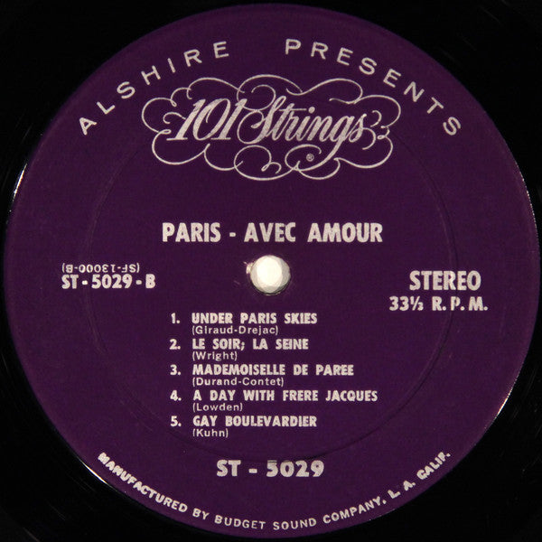 101 Strings - Paris - Avec Amour (LP, Album, RE)