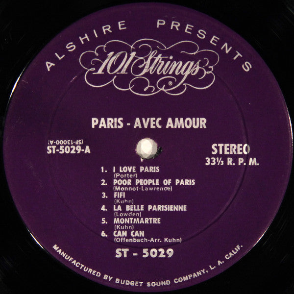101 Strings - Paris - Avec Amour (LP, Album, RE)